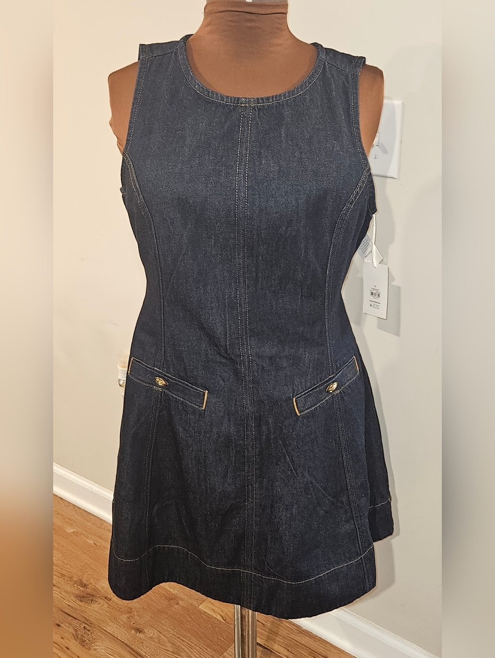 Free Assembly Denim Dress Sz 14 NWT - Picture 3 of 7